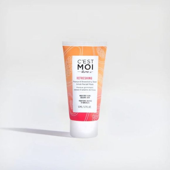 C'est Moi Refreshing Papaya & Strawberry Seed Scrub Facial Mask - Picture 1 of 4